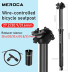 MEROCA MTB Dropper Seatpost 27.2/30.9/31.6mm Telescopic Seat Post Wire Control Adjustable Bicycle Seat Tube Cycling Accessories