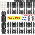Solar panel PV connectors kit 1000V 30A for 2.5/4/6mm² PV/MC cables, multi-pack