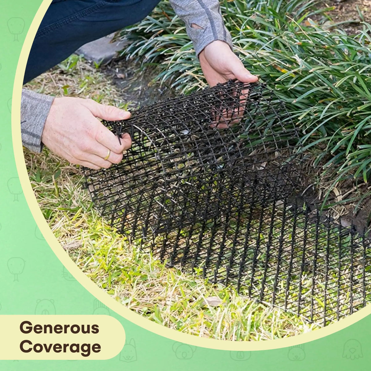 Cat Deterrent Mat Anti Cat Dog Network Repellent Training Plastic Spike Mat for Keeping Away Cats Dogs Protecting Plants