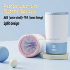 Electric dog paw cleaner cup automatic pet foot washing machine portable waterproof, blue