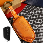 Leather Car Key Case Cover For VW Volkswagen Golf 8 MK8 ID 3 ID 4 For Skoda Octavia 4 A8 Seat Leon MK4 Cupra Formentor