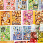 4pc/set Japanese Y2K Cute Scrapbook Sticker Aesthetic Kawaii Animal Food Dessert Journaling Sticker DIY Decor Stationery Sticker