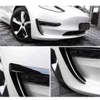 For Tesla Model 3 Model Y 2017-2023 Front Bumper Fog Lamp Wind Knife Spoiler 1Pair Car Fog Lamp Trim Cover Fog Light Eyebrow