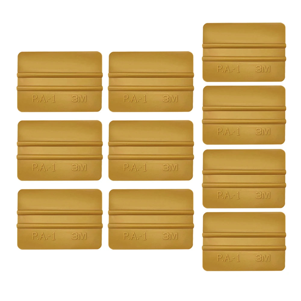 10Pcs Golden Carbon Fiber Film Squeegee Vinyl Packaging Scraper Car Window Coloring Wallpaper Signs Scraping Sticker Bubble Tool