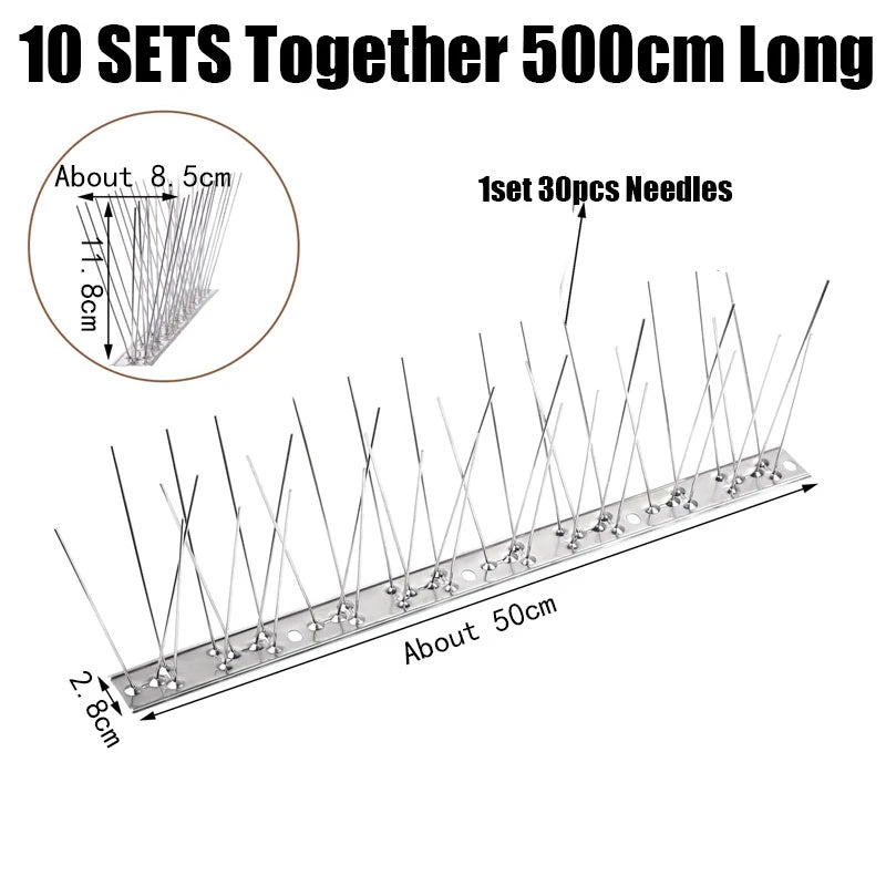 Bird Repeller Spikes Against Pigeons Scare Birds Outside Outdoor Repellent Anti Garden Supplies Dissuasore Gadgets Scarecaper
