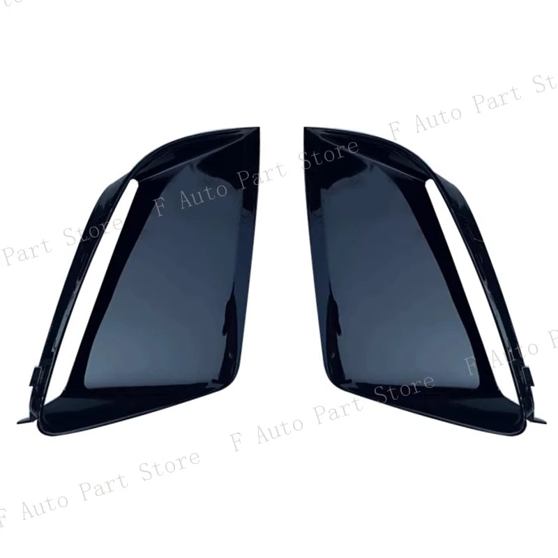 For Audi RS7 2009-2018 RS6 2011-2018 Car Front Bumper Fog Light Lamp Trim Molding Black Cover Frame Shell Cap Hood Lid