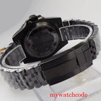 PVD Black 40mm Watch Case for NH34 NH35 NH36 NH70 NH72 Jubilee Steel Bracelet Sapphire Crystal