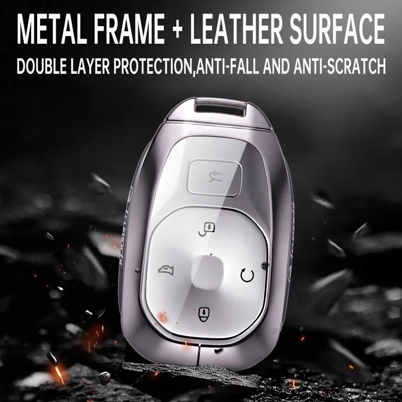 Car Zinc Alloy Key Case Holder Cover For GAC Trumpchi GS7 GS8 GM8 GS5 GA6 GM6 GN8 Empow J15 J16 2023 2022 5Buttons Key Shell