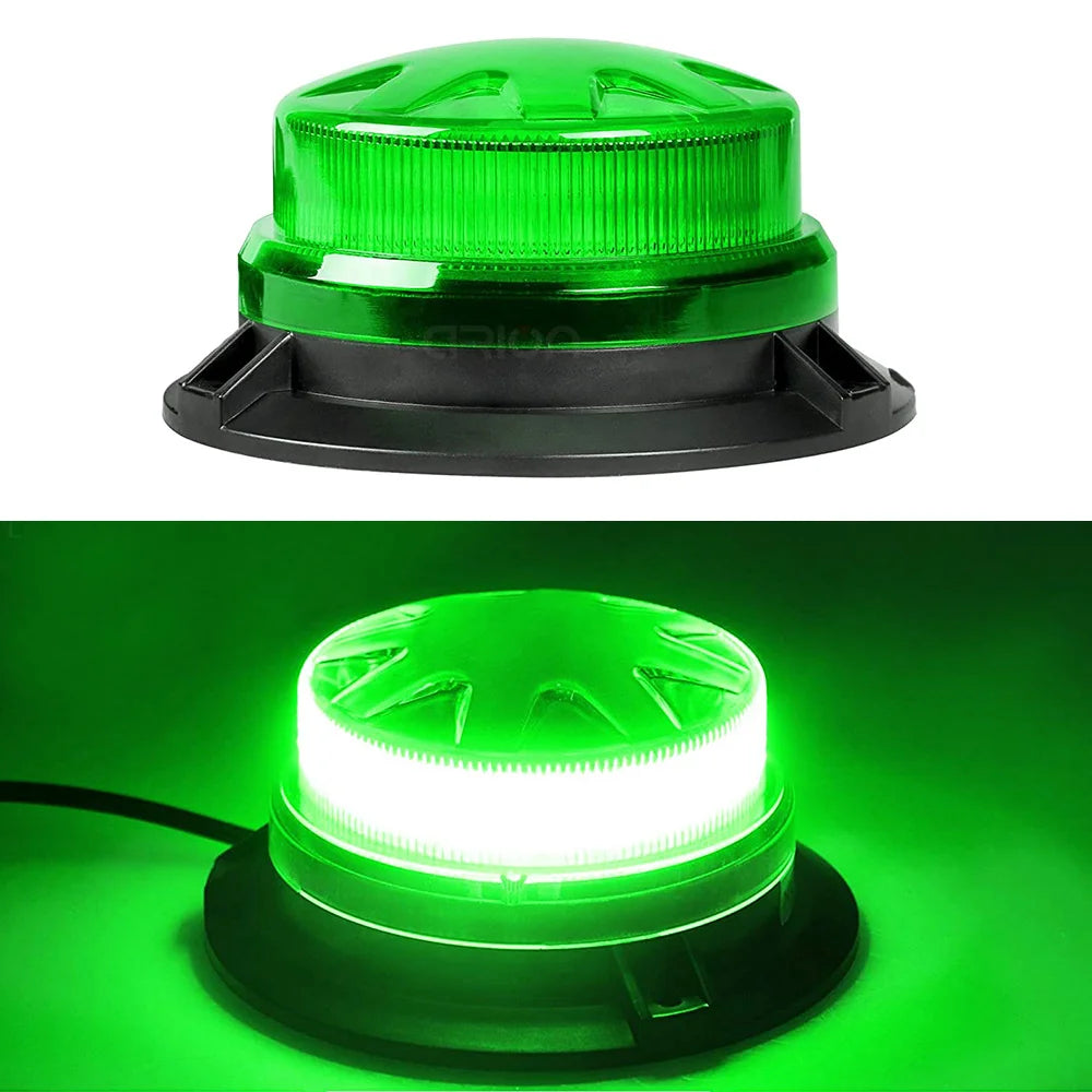 Magnetic Base LED Blue Emergency Strobe Light Car Police Roof Flashing Hazard Warning Light 12V/24V Vehicle Safety Beacon Lamp