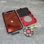 Red Front Faceplate Back Case Housing Black Click Wheel Center Red Button Bezel For iPod 6th 7th Classic 80GB 120GB 160GB