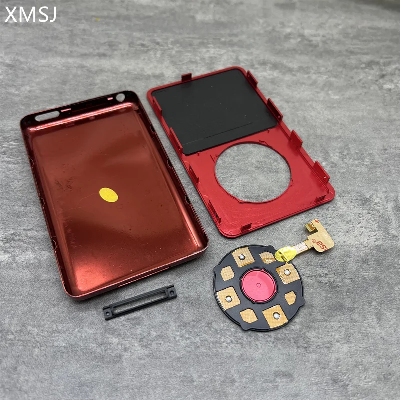 Red Front Faceplate Back Case Housing Black Click Wheel Center Red Button Bezel For iPod 6th 7th Classic 80GB 120GB 160GB