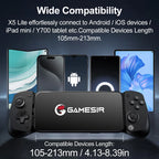 Mobile Game Controller 1pcs Stretchable Handle For IOS & Android Type-C Gaming Peripheral Games Controller for X5 Lite