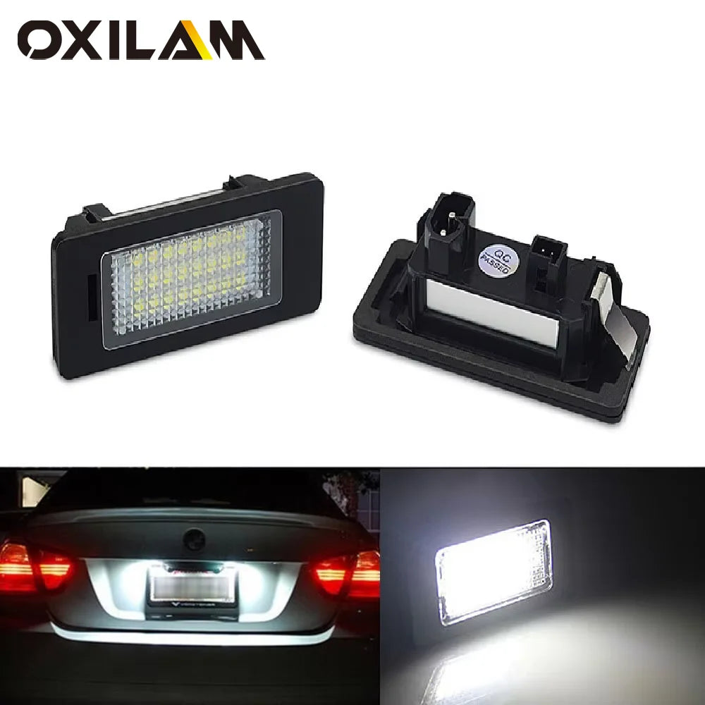 2pcs Canbus LED License Plate Lights for BMW E39 E60 E70 X5 E90 E92 E93 E71 X6