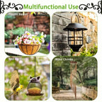 2pcs Rustic Wrought Iron Wall Bracket Plant Hooks, Metal Hangers For Hanging Indoor Outdoor Plants, Flower Pots, Bird Feeders,