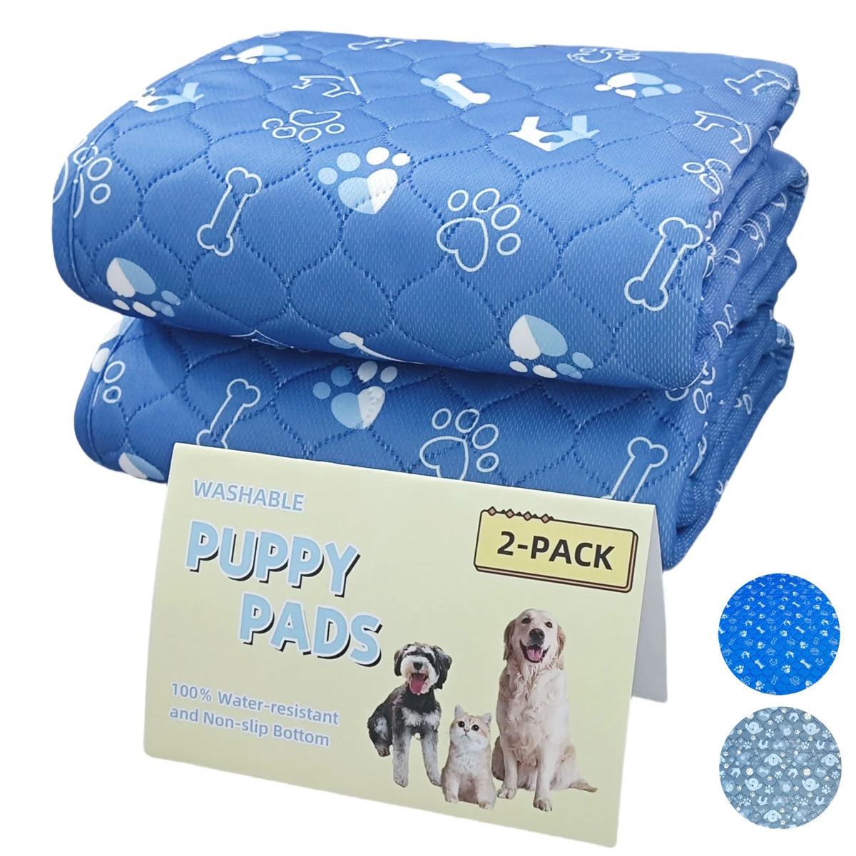 2pcs Large Pet Dog Pee Pads,Reusable Dogs Puppy Pads Pet Training Pads for Dogs, Absorbent and Leak-Proof Whelping Pads winter