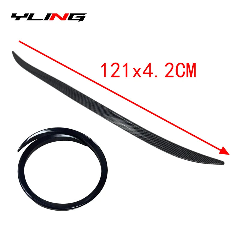 For Mercedes Benz Accessories C-Class W205 AMG 2015+ C43 C63 C200 C250 C300 C400 Car Rear Trunk Spoiler Lip Trim Gloss Black Rub