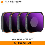 K&F CONCEPT ND2-32 32-512 CPL UV ND4 ND8 ND16 ND64 ND1000 Filter Kit for GoPro HERO 13 12 11 10 Black Action Camera Waterproof
