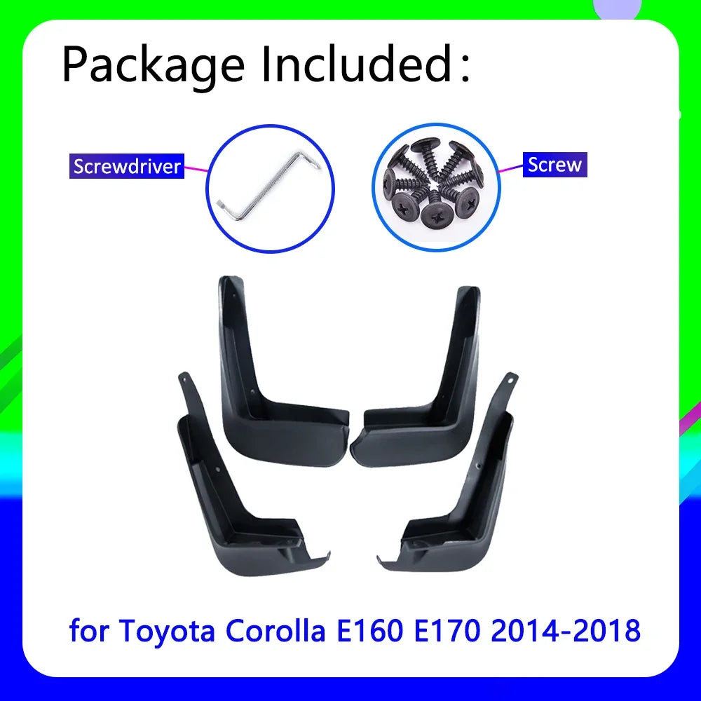 Mudguards For Toyota Corolla Altis E160 E170 2014 2015 2016 2017 2018 Cladding Splash Mud Flaps guards Mudflap Car Accessories