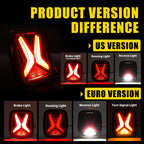 Car Rear LED Tail Lights For Jeep Wrangler CJ TJ YJ 1998-2006 Universal 'X'Shape Design Smoked 12v Drl Modified Brake Tail Lamp
