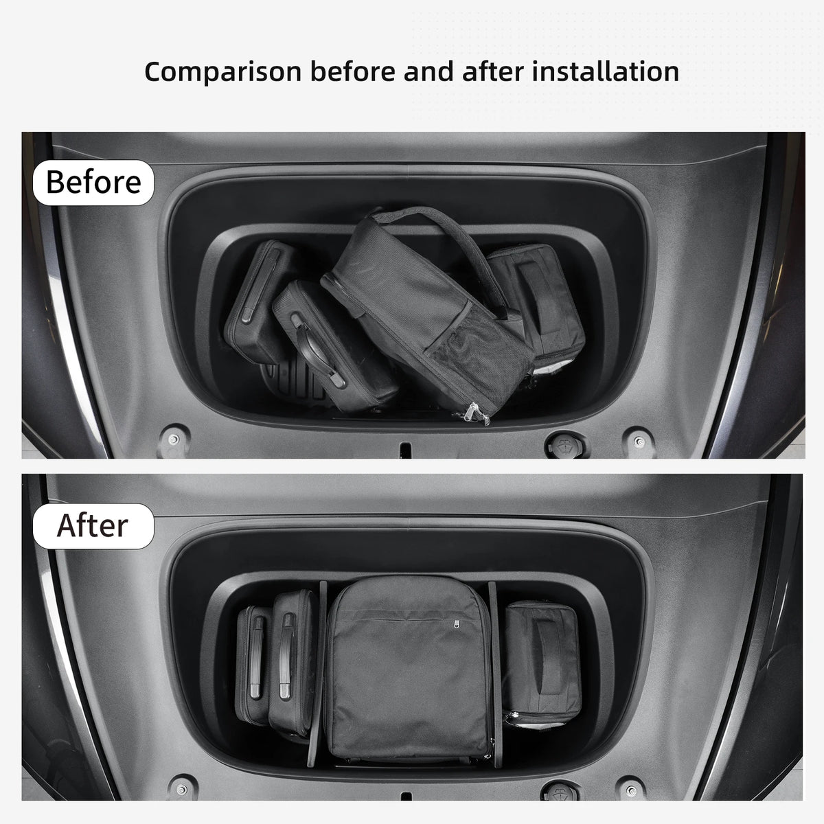 for Tesla Model Y Launch 2025 2026 Juniper Car Front Trunk Interval Combination Partition Front Spare Box Organizer Accessories