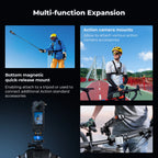 K&F CONCEPT Camera Cage for Insta360 X5 Aluminum Alloy Protective Case with Silicone Lens Cover Frame with 2 Cold Shoe Mounts
