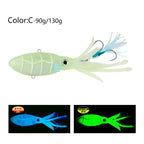 Big Game Luminous UV TPR Octopus Squid Sea Saltwater With High End Hook Jigging Fishing Lures Bait Buy Squid VIBE Lure Trex