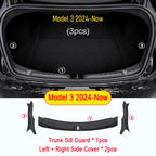 USVOTOV for Tesla Model Y Juniper Launch Model 3 2025 2026 Trunk Sill Guard Cargo Mat Rear Bumper Protector TPE Pads Accessories