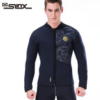 5mm Long Sleeve Split Wetsuit Jacket Top Unisex Diving Surfing, Sizes S-3XL