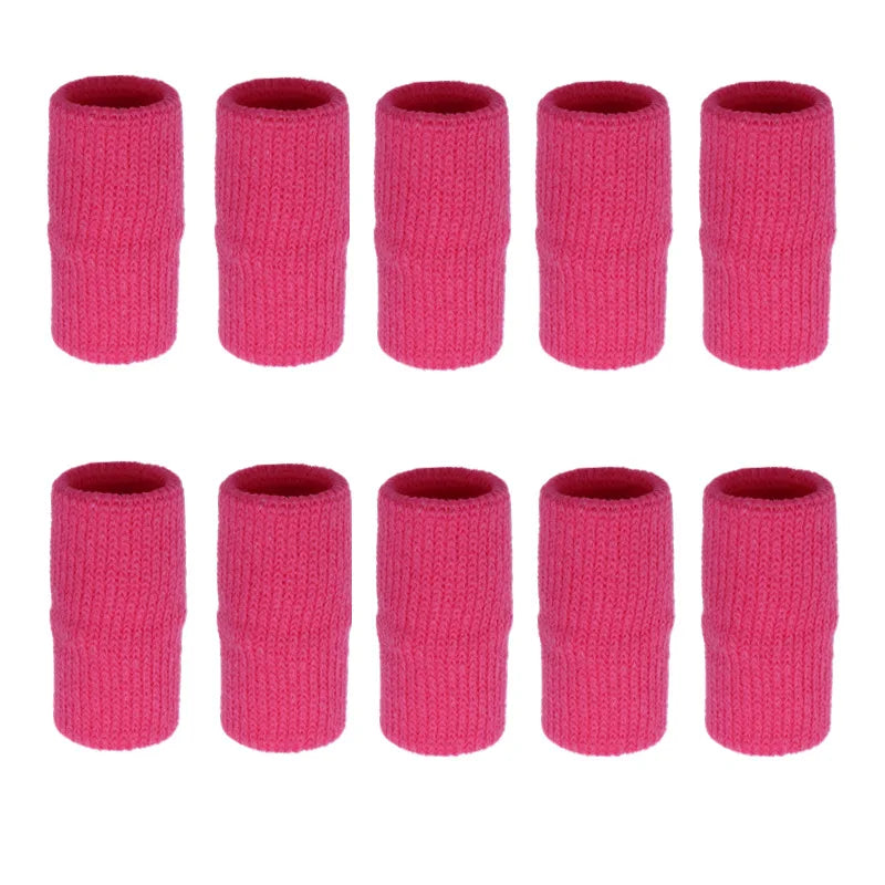 10PCS Elastic Sports Finger Sleeves Arthritis Support Finger Guard Outdoor Gym Basketball Volleyball Finger Protection Corrector