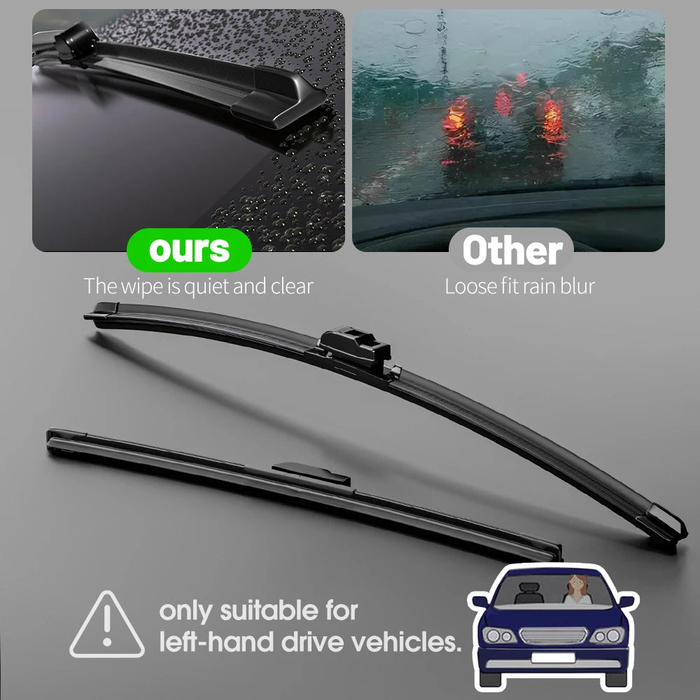 Front Windshield Wiper Blades Set for Hyundai Staria US4 2021-2026 28in/16in 2pcs Black