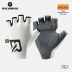 ROCKBROS Summer Cycling Gloves Lightweight Elastic Breathable Half Finger Gloves High Density Cushion Palm Pad Cycling Gloves
