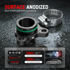 BEVINSEE Aluminum Coolant Port Flange Fitting for BMW N52 E90 E91 E92 E93 F30 F31 F34 Red/Black