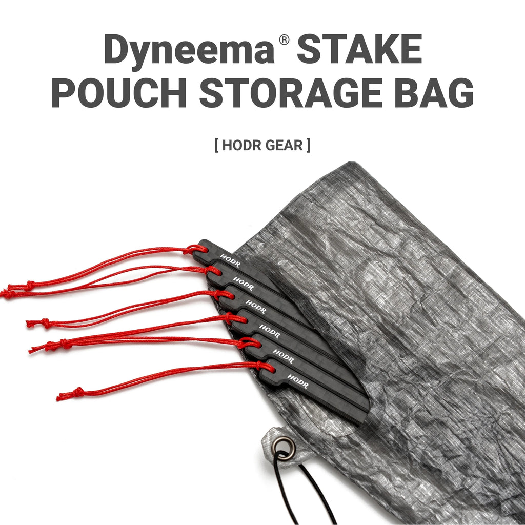 [HODR] Dyneema Ground Pegs Storage Bag 1.43oz Cuben Fiber DCF EDC Gear Stakes Ultralight 3/4g Dyneema Composite Fabric