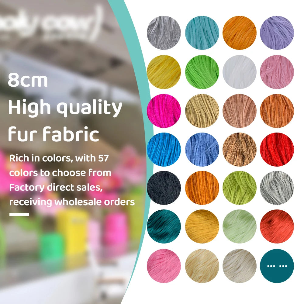 Sewbato faux fur fabric plush simulation fur cloth for sewing cosplay 160x50cm