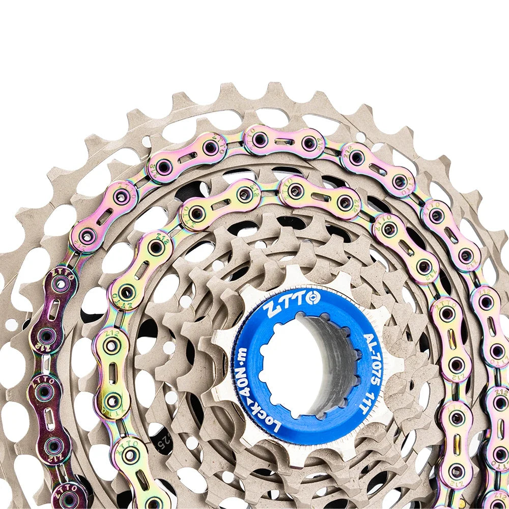 ZTTO MTB 12 Speed Chain 126L 126 Links 1X12 System Power Lock Connector with Missing Link 12s chain For Mountain Road Bicycle