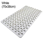 Rubber Non-Slip Bath Mat with Drain Holes, Anti-Mold Machine Washable Shower/Tub Mat