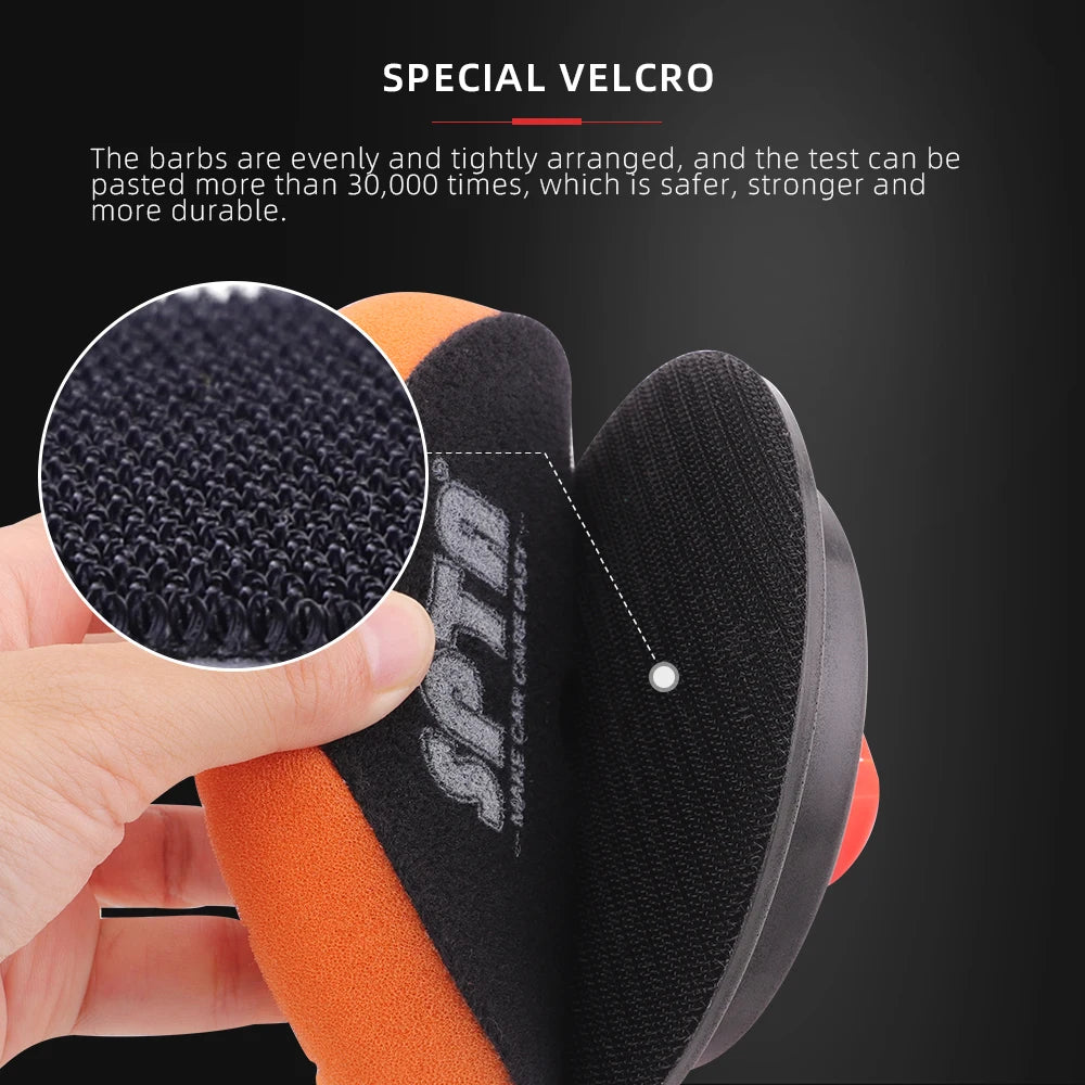 SPTA 5" 125mm 6" 150mm M14 5/8-16 Thread Backing Plate Hook Loop Car Polishing Buffing Pad Professional Disc for Rotary Polisher