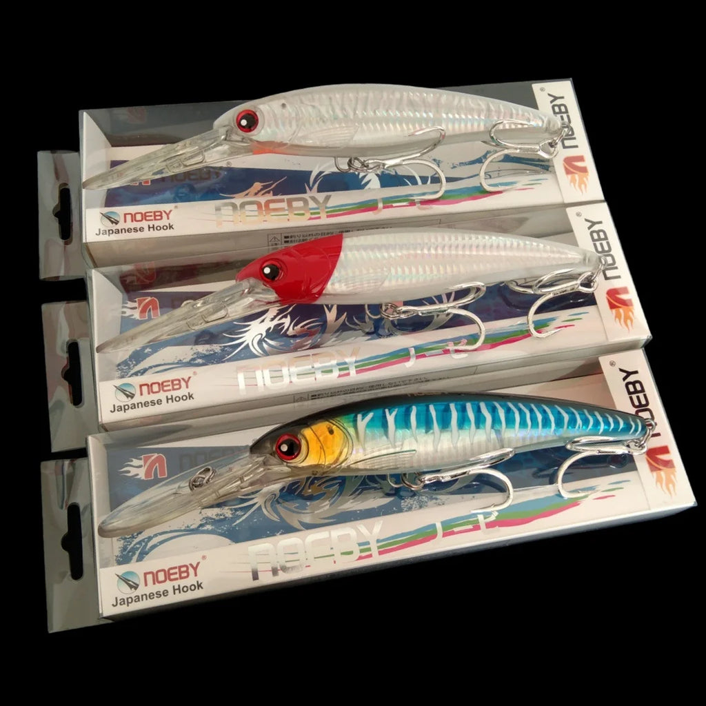 NOEBY 3pcs 140mm 52g Slow Sinking 160mm 73g 12cm 32g  Minnow Fishing Lures Artificial Bait Trolling Wobblers Sea Fishing Lure