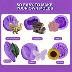 Sale Silicone Putty Kit for DIY Resin Mold Make Quick-Curing, 1:1 Mix, Reusable Mold, Ideal For Soap & Candle Making.