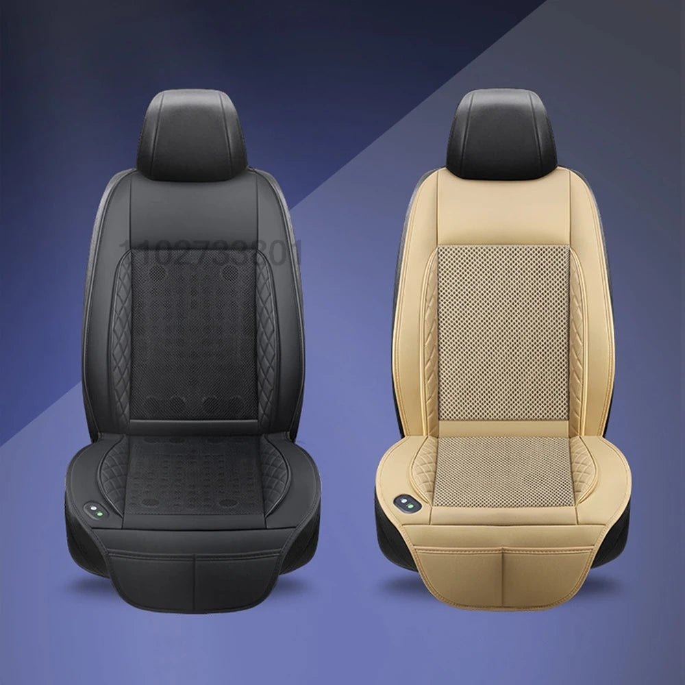 12V/24V Car Front Seat Cushion with Intelligent Fans Quick Cooling Summer Breathable Ventilated Seat Cushion Cars Accessoires