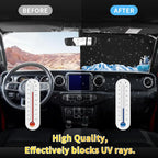 Windshield Sun Shade for Ford Fiesta 2008-2023 Foldable UV Blocker Silver 1pc