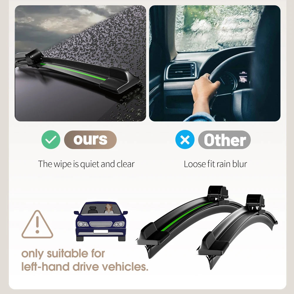 For Smart ForTwo 450 451 453 1998-2019 Front Windshield Wiper Blades 2pcs Windscreen Window Accessories 2000 2004 2008 2014 2018