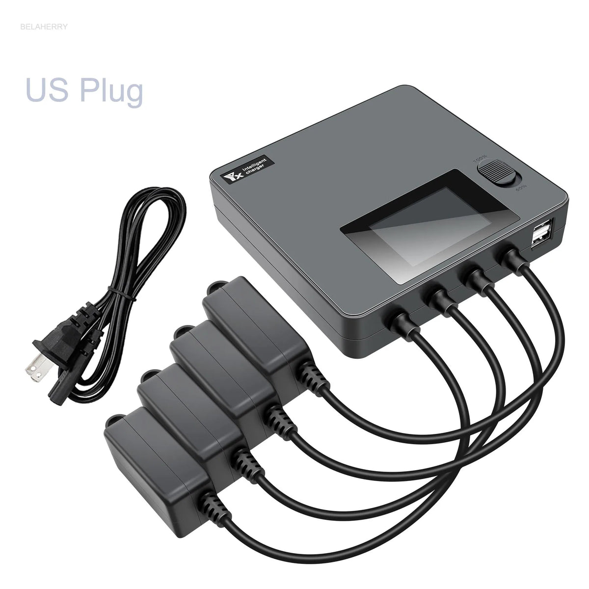 6 in 1 Digital display Battery Charger for DJI Mini 3 Pro/4/5 Pro Drone Battery Charging Hub Fast Smart Battery Charger with USB