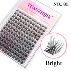 YUANZHIJIE Individual Eyelashes Makeup Cilios Cluster Eyelash Extension Wispy C/D Curling Volume Black Soft False Eyelash Makeup