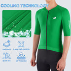 DAREVIE Men's Cycling Jersey DVJ278 Moisture Wicking Anti-Slip Hem, Black/Green/Grey/Red