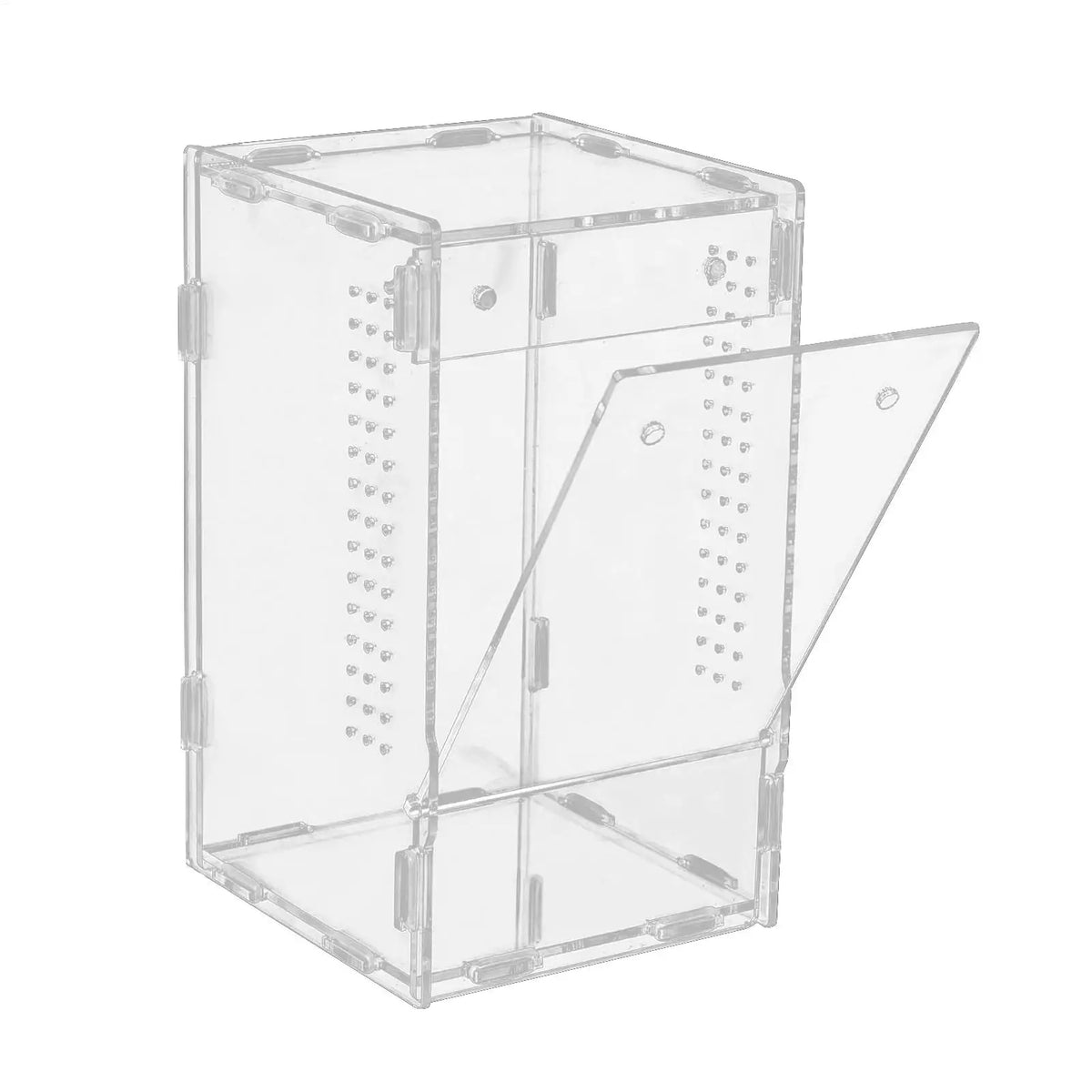 Front Opening Acrylic Jumping Spider Enclosure Escape Proof Habitat 12x12x20cm