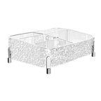 Glacier-print Desktop Makeup Organizer with Legs Clear Lipstick Split Vanity Storage PET Organizer Makeup Organizer Box