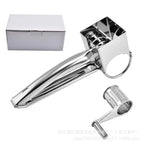 Hand Crank Rotary Cheese Grater Shredder, Stainless Steel Manual Kitchen Tool, 1pc