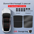 Sunshades For Tesla Model 3 Sunroof Highland 2026 Model Y 2020-26 Ice Cloth Buckle Sun Pare Glass Front Rear Skylight Accessory