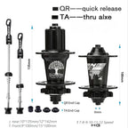 TANKE MTB 120 Click Hub 6 Bearing Bike Front Rear 28 32 36 Holes Disc Brake QR Bicycle mass thunder Noisy Cube 6 Pawl Hubs TH390